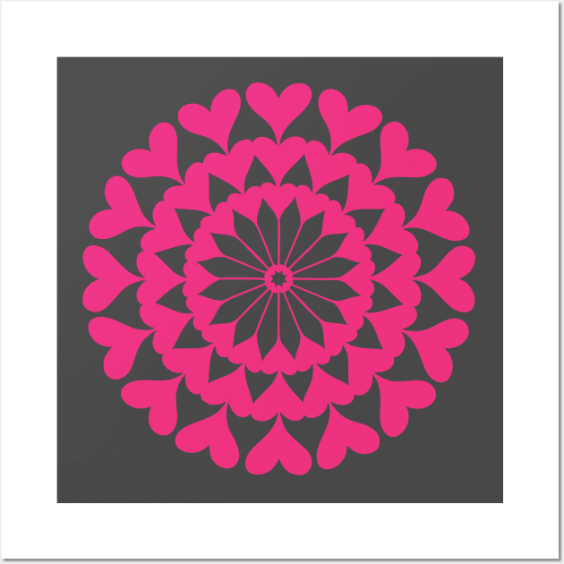 Mandala Hearts Wall Art by Cds Design Store